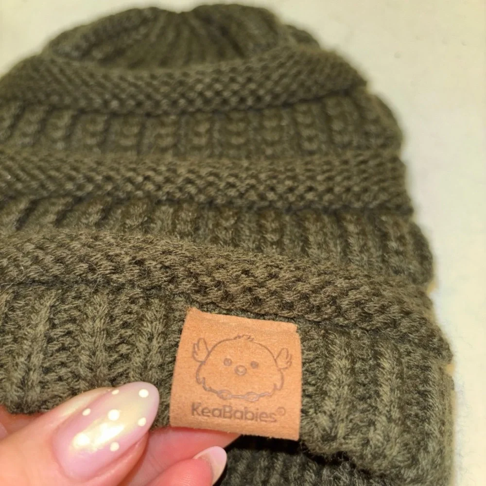KeaBabies green knitted hat